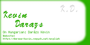 kevin darazs business card